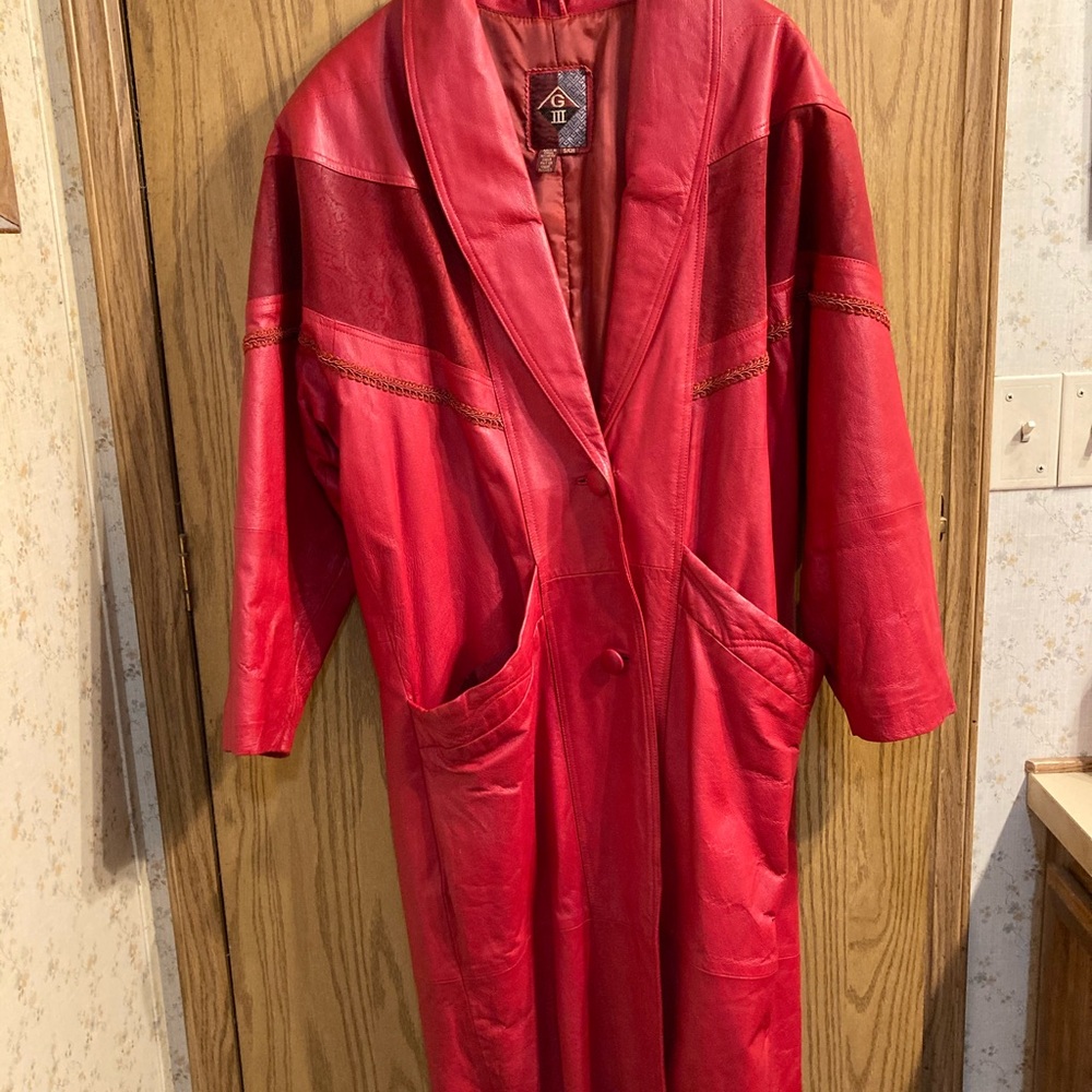 Red Leather Duster - image 1
